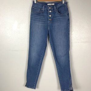 Levi’s 721 High Rise Skinny Ankle Button Fly 28